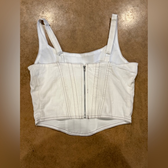 Gilded Intent White Corset Crop Top - Picture 2 of 3